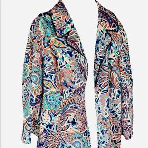 Bedford Fair Womens 2X Vibrant Lightweight 3/4 sleeve jacket